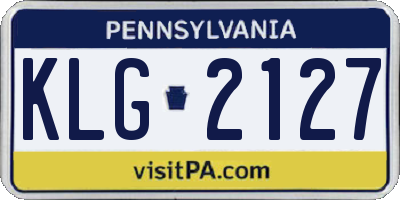 PA license plate KLG2127