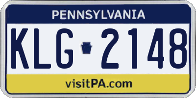 PA license plate KLG2148