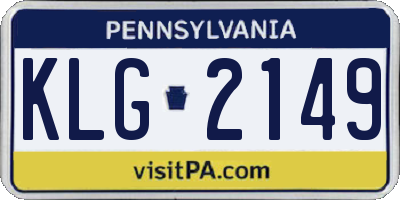 PA license plate KLG2149