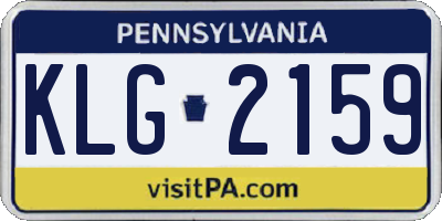 PA license plate KLG2159