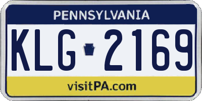 PA license plate KLG2169