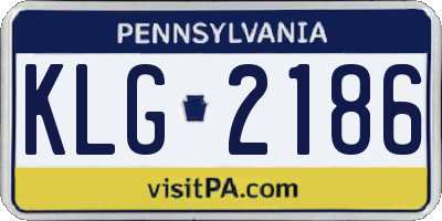 PA license plate KLG2186