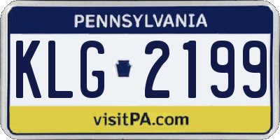 PA license plate KLG2199