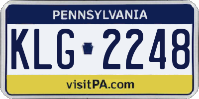 PA license plate KLG2248