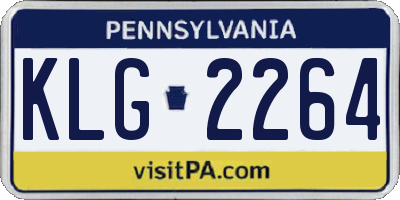 PA license plate KLG2264