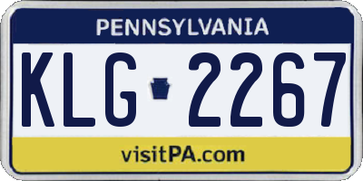 PA license plate KLG2267