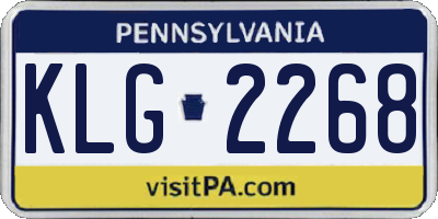 PA license plate KLG2268