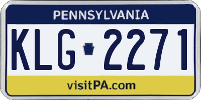 PA license plate KLG2271