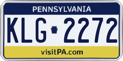 PA license plate KLG2272