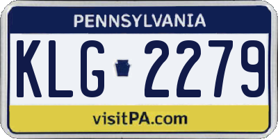 PA license plate KLG2279