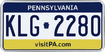 PA license plate KLG2280