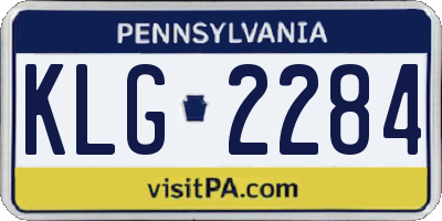 PA license plate KLG2284