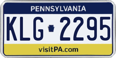 PA license plate KLG2295