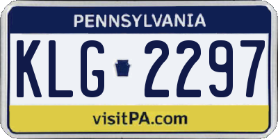 PA license plate KLG2297