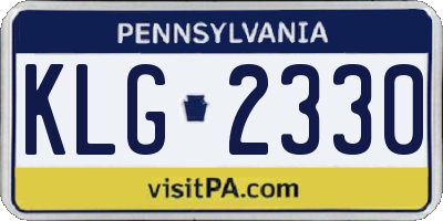 PA license plate KLG2330
