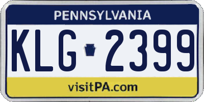 PA license plate KLG2399