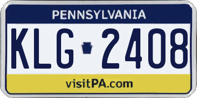 PA license plate KLG2408