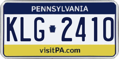 PA license plate KLG2410