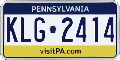 PA license plate KLG2414