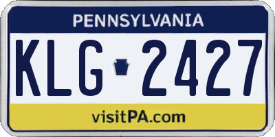 PA license plate KLG2427