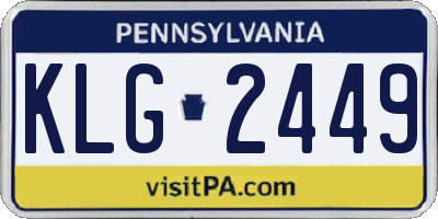 PA license plate KLG2449