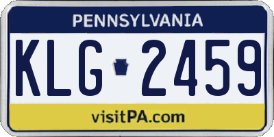 PA license plate KLG2459