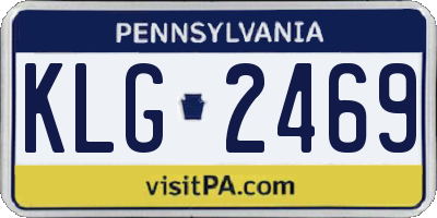 PA license plate KLG2469