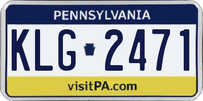 PA license plate KLG2471