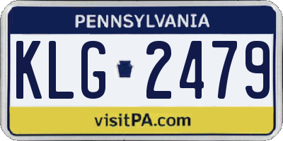PA license plate KLG2479