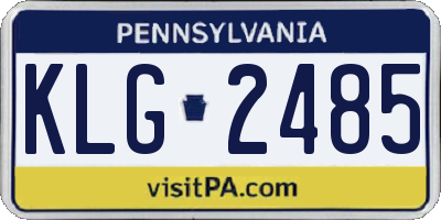 PA license plate KLG2485