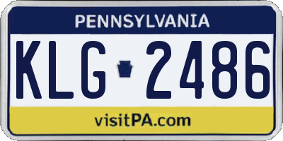 PA license plate KLG2486