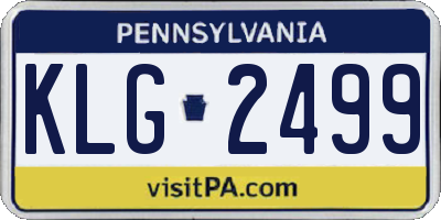 PA license plate KLG2499