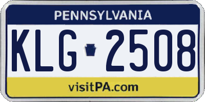 PA license plate KLG2508