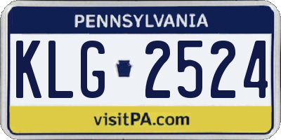 PA license plate KLG2524