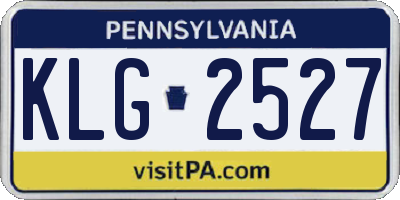 PA license plate KLG2527