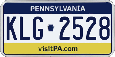 PA license plate KLG2528