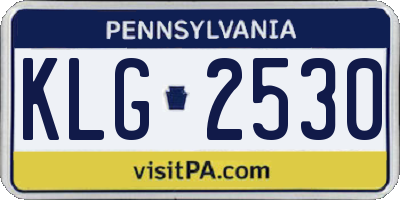 PA license plate KLG2530