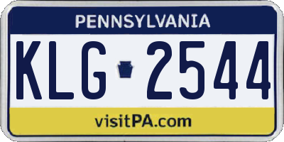 PA license plate KLG2544