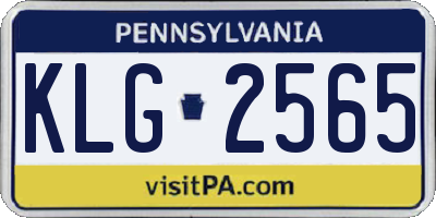 PA license plate KLG2565