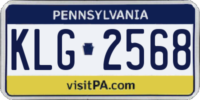 PA license plate KLG2568