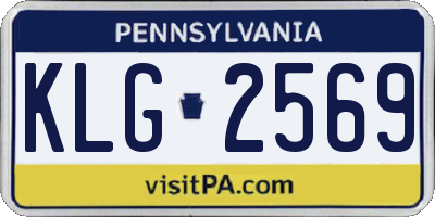 PA license plate KLG2569
