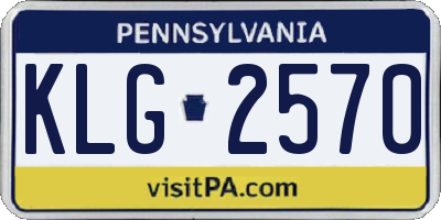 PA license plate KLG2570
