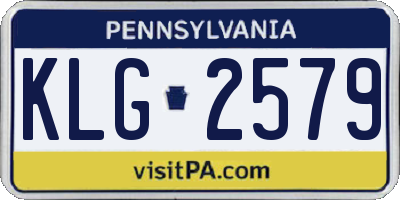 PA license plate KLG2579