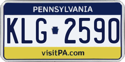PA license plate KLG2590