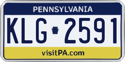 PA license plate KLG2591
