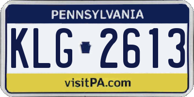 PA license plate KLG2613