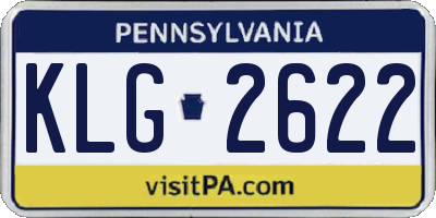 PA license plate KLG2622