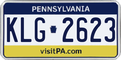 PA license plate KLG2623