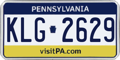 PA license plate KLG2629