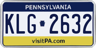 PA license plate KLG2632